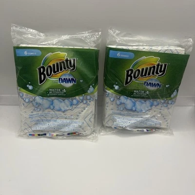 Paquete de 2 toallas de papel Bounty con tamaño de viaje Dawn 6-2 capas descontinuadas Foto 1 de 4