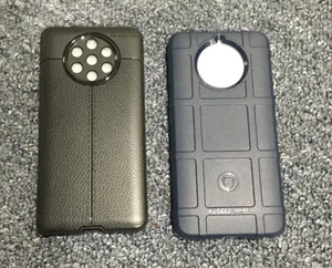 Qty 2 - For Nokia 9 PureView Blue TPU Matte Rubber Skin case & Leather case - Picture 1 of 3