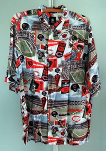 NFL Chicago Bears Mens XL Hawaiian Rayon Shirt VGC - Picture 1 of 4