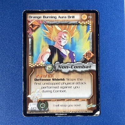 DBZ TCG Orange Burning Aura Drill VTG 2000 Non-Combat Gohan 3 Of 5 Super Saiyan - Image 1 of 2
