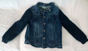 Target, Boys Blue Cotton Button-up Denim Jacket with Cotton Blend Sleeves; Sz 9 - Picture 1 of 5