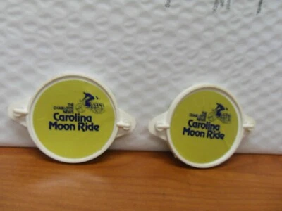 2 ВИНТАЖНЫХ ОТРАЖАТЕЛЯ CAROLINA NEWS MOON RIDE ДЛЯ ВЕЛОСИПЕДА CHARLOTTE NORTH CAROLINA - Изображение 1 из 4