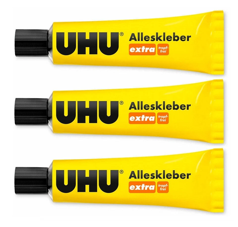 3x UHU Der Alleskleber extra Kleber Klebstoff Tube mit 31g tropffrei - Bild 1 von 1