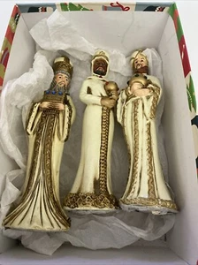 Vintage 1960’s Set Of 3 Wise Men Magi MY Made in Japan Statuen Chalk ware - Bild 1 von 9