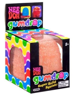SCHYLLING NeeDoh Gumdrop Stress Ball (Orange), 1ct