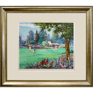 Kerry Hallam " Golf Course " Lithograph Print Autograph Size W 34.6 x H 30.1 in - Picture 1 of 7