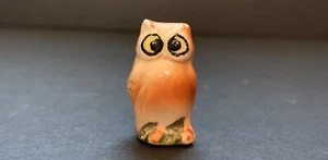 Vintage Owl Figurine Miniature Porcelain Hand Painted 1.25” - Picture 1 of 6