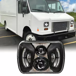 For Freightliner MT-35 MT-45 & MT-55 Stepva 5x7" / 7X6" LED Headlight Lamp w/DRL - Picture 1 of 12