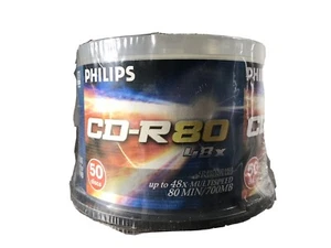 PHILIPS CD-R80 48X MULTISPEED 80 MIN/700MB 50 DISCS - Picture 1 of 1