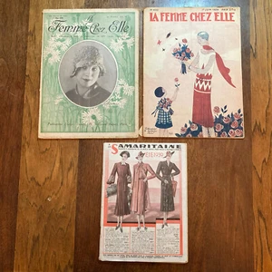 French Womens Magazine Lot La Femme Chez Elle 1928/29/39 Fashion La Sameritian - Picture 1 of 11