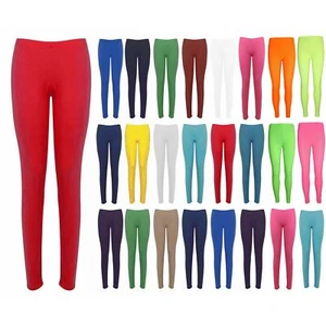 Ladies Womens Plain Legging Viscose Stretchy Full Length Leggings Plus Size 8-26 - Picture 1 of 48
