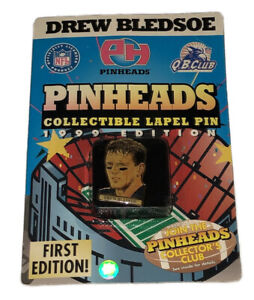 Vintage Drew Bledsoe Pinheads 1999 Pin NFL New England Patriots NEW Free Ship