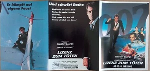 E250 Kino-Flyer JAMES BOND 007 LIZENZ ZUM TÖTEN Timothy Dalton - Picture 1 of 2