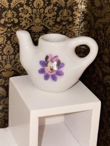 Miniature Ceramic Minnie Mouse Teapot NEW Walt Disney China Purple - No Lid - Picture 1 of 5