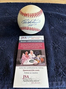 Ralph Kiner HOF 75 Autographed ONL Leonard S Coleman Baseball JSA COA Vintage - Picture 1 of 8