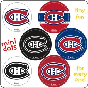 Pegatinas de la NHL - 36 puntos - suministros para fiesta de cumpleaños Montreal canadienses pegatinas punto - Imagen 1 de 1