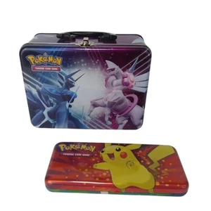 Jeu de cartes à collectionner Pokemon boîte à lunch en étain étui à crayons Dialga Palkia Pikachu Grookey - Photo 1/11