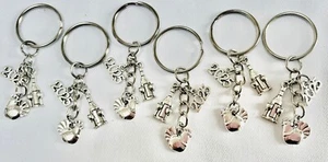 6 HEN PARTY BAG FILLERS, 2025, WINE, PRIZES, THANK YOU GIFT KEYRING, FREEPOST - Picture 1 of 2