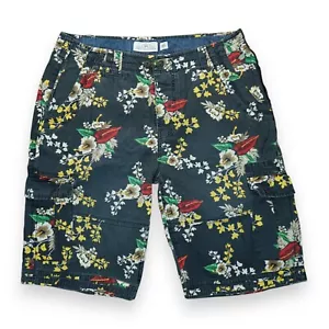Parish Nation Hawaiian Beach Herren Cargo Shorts geblümt Print Denim Gr. 40 - Bild 1 von 6
