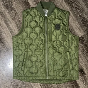 Zero Foxtrot Vest Mens Green Sz Lg Full Zip Quilted Woobie Lightweight Military - Picture 1 of 6