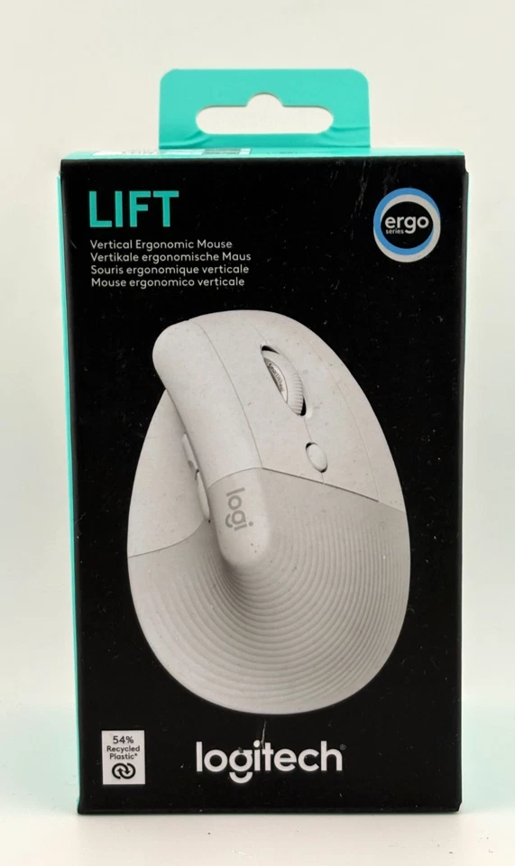 Logitech Lift Vertical Ergonomic Bluetooth Mouse, 4 buttons, Right Handed PC/Mac - Image 1 of 2