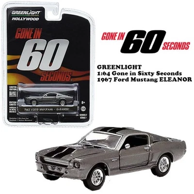 Greenlight 1/64 Fast & Furious 1967 Ford Mustang Eleanor Mini Car Japan - Image 1 of 4