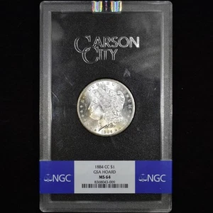 1884-CC $1 GSA MORGAN SILVER DOLLAR ✪ NGC MS-64 ✪ CARSON CITY COIN 009 ◢TRUSTED◣ - Picture 1 of 4