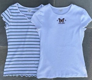 Abercrombie Kids Girls Short Sleeve Shirts Lot of 2 Size 15/16 XL Bundle - Picture 1 of 5