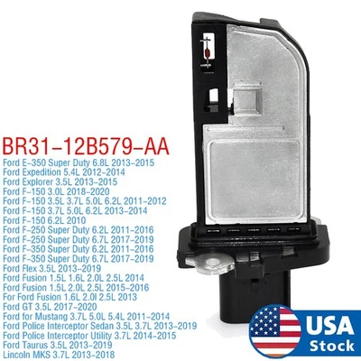 Sensor de flujo de masa de aire MAF BR31-12B579-AA para Ford F350 F-250 Super Duty F-150 6,2 Foto 1 de 4