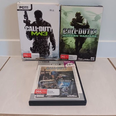 Call Of Duty Bundle Pc - Cod4, Cod Mw3, Cod Deluxe Edition W/ Manuals And Keys - image 1 of 4