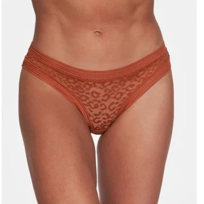 Frederick’s of Hollywood Demi Leopardo Malla Tanga Panty Lencería Bombay Marrón 1X Foto 1 de 4