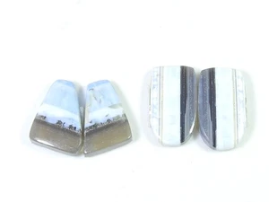 19-22MM Onwyee Blue Opal Matched pair Fancy Cabochon Loose Gemstone Lot - Picture 1 of 7