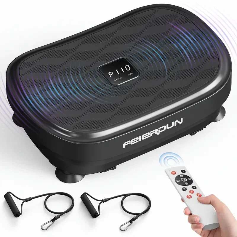 FEIERDUN Vibration Plate Exercise Machine Whole Body Workout Vibrate Fitness Platform Gym