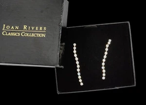 Pendiente de Estrás Largo Lineal de Colección Joan Rivers Classics en Caja Original - Imagen 1 de 8