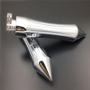 1" CHROME Spike HAND GRIP For Harley Honda Kawasaki Suzuki Yamaha Cruiser VT VTX - Picture 1 of 5