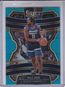 2019-20 PANINI SELECT NAZ REID ROOKIE RARE BLUE PRIZM RC 138/299 TIMBERWOLVES - Picture 1 of 2