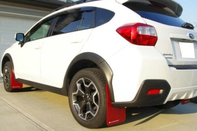 Guardabarros Rally Armor para Subaru 2013-2017 XV Crosstrek rojo con logotipo blanco Foto 1 de 4