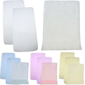 BabyPrem 84x43cm 2 Spannbettlaken & Decke Set Babybettwäsche für Kinderzimmer - Bild 1 von 1