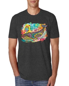 Camiseta Dean Russo Diseño de Ballena Azul Pintada Arco Iris para Hombre Premium Tri Mezcla - Imagen 1 de 11