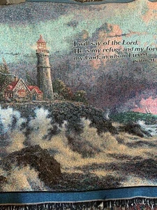 Thomas Kinkade Tejido Tiro 49”x56” Salmo 91:2 Impreso - Imagen 1 de 6