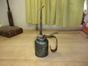 Vtg Eagle Blue Handy Oiler Finger Trigger pump Oiler 10"Logo On Handle FREE SHIP - Picture 1 of 15
