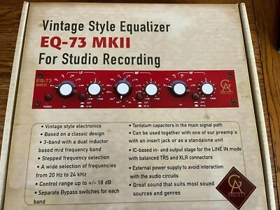 NEW! Golden Age Project EQ-73mk2 Neve Vintage Style EQ 1073 AuthorizedDealer NEW - Image 1 of 4