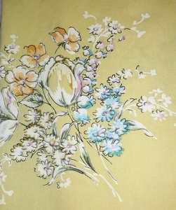 Vintage Penney's Double Bed Flat Sheet 81x108 Mid 1960s Sunny, Cottage,... - Picture 1 of 7