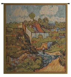 The House I Van Gogh Art Belgian Tapestry Wall Art Hanging Decor New 21x18 inch - Picture 1 of 6