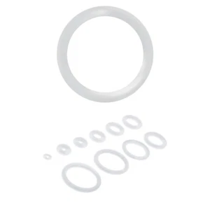 10PCS White Rubber Bands Orings Replacement O-Ring For Any Body Piercing Jewelry - Picture 1 of 8