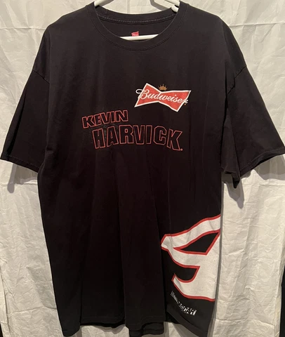 Kevin Harvick #4 Black Cotton NASCAR Racing T Shirt 2XL Big Print Hanes Brand Cover