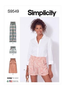 SIMPLICITY 9549 MISSES PANTS  SHORTS SKIRT Sewing Pattern Sizes 6-18 Skill EASY - Picture 1 of 9