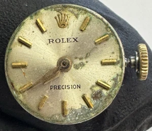 Vintage Ladies Rolex Precision 18k Yellow Gold Casing Movement- Please Read - Picture 1 of 18