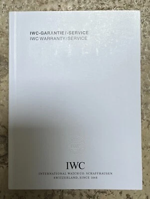 IWC Warranty Service Booklet 07.2010 - NOS - Immagine 1 di 2