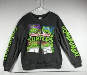 Teenage Mutant Ninja Turtles Sweater Adult Small Black Sweatshirt 80s Retro - Picture 1 of 10